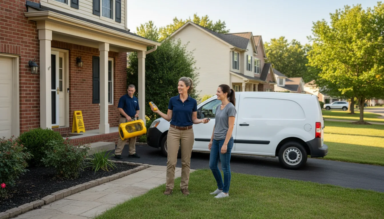 Residential water damage restoration in Trivoli, IL